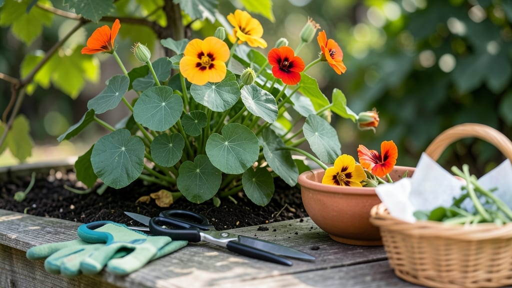 How to Harvest Nasturtium Flowers: Pinch-and-Cut Method for Longer Blooms